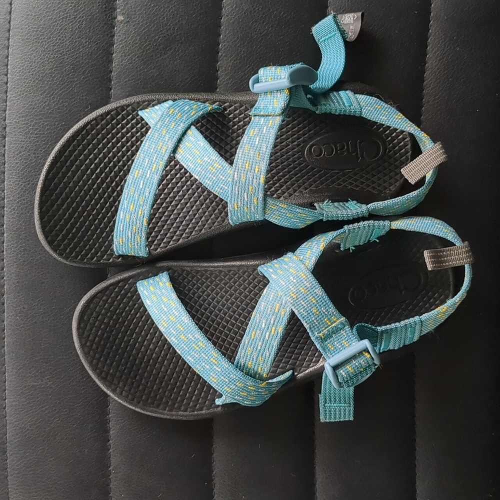 Chaco unisex Z1 Ecotread sandals, blue, kids size 2